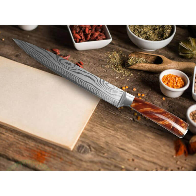 custom damascus hunting knife