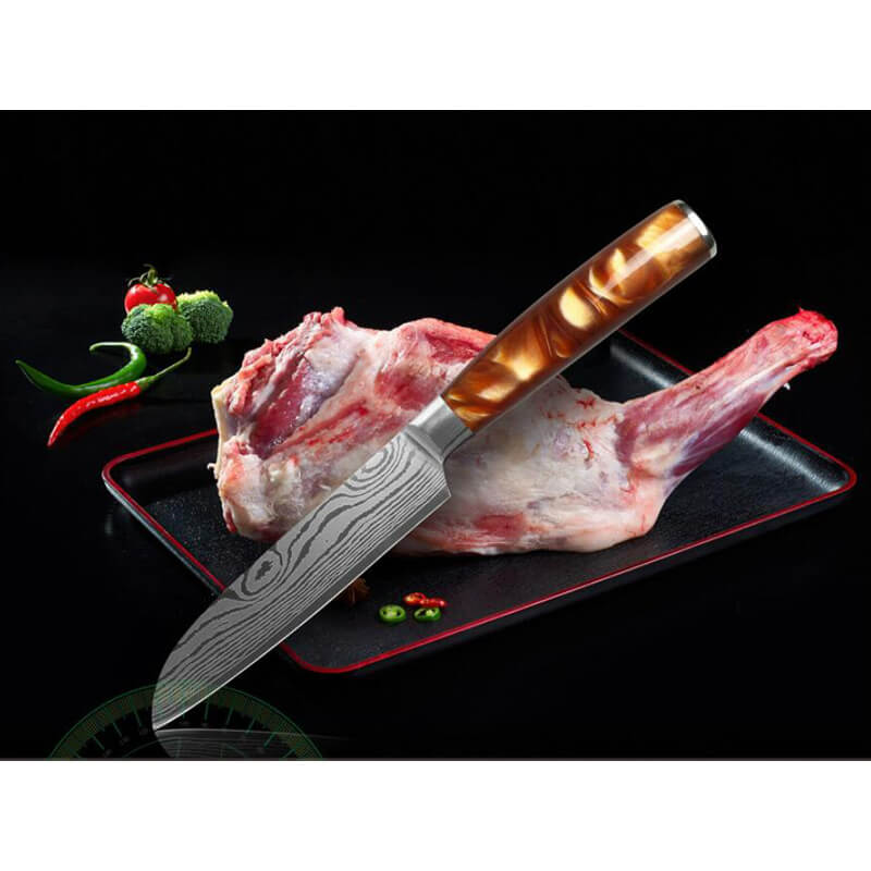 custom made damascus chef knife