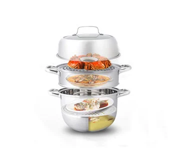 11 Inch Stainless Steel 3-tier Steamers