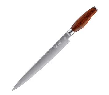 High Carbon Stainless Steel Pakkawood Handle Long Slicer & Carver Knife