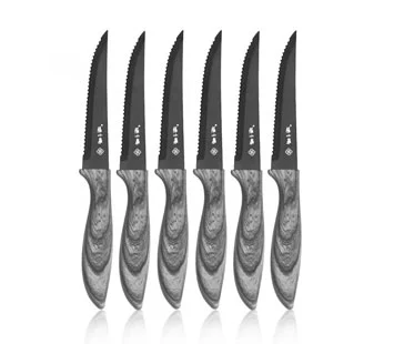 4.5 Stainless Steel Steak Knife with Woodlook Handle