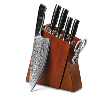 7 Pcs Damascus Kitchen Knives Set